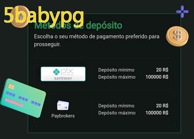 O cassino 5babypgbet oferece uma grande variedade de métodos de pagamento