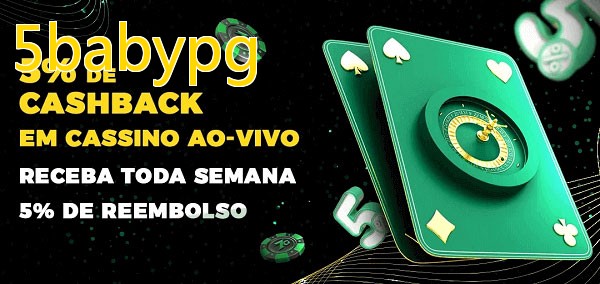 Promoções do cassino ao Vivo 5babypg